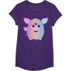 imageFurby Retro Neon Gradient Big Cute Portrait TShirtPurple