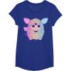 imageFurby Retro Neon Gradient Big Cute Portrait TShirtRoyal Blue