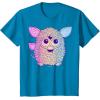 imageFurby Retro Neon Gradient Big Cute Portrait TShirtSapphire Blue