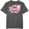 imageFurby Valentines Day Talk Furby To Me Cute Hearts Logo TShirtAsphalt Grey