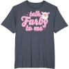 imageFurby Valentines Day Talk Furby To Me Cute Hearts Logo TShirtHeather Blue
