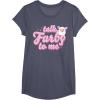 imageFurby Valentines Day Talk Furby To Me Cute Hearts Logo TShirtHeather Blue