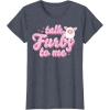 imageFurby Valentines Day Talk Furby To Me Cute Hearts Logo TShirtHeather Blue