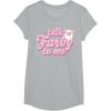 imageFurby Valentines Day Talk Furby To Me Cute Hearts Logo TShirtHeather Grey