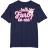 imageFurby Valentines Day Talk Furby To Me Cute Hearts Logo TShirtNavy Blue