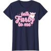imageFurby Valentines Day Talk Furby To Me Cute Hearts Logo TShirtNavy Blue