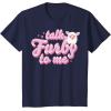 imageFurby Valentines Day Talk Furby To Me Cute Hearts Logo TShirtNavy Blue