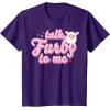 imageFurby Valentines Day Talk Furby To Me Cute Hearts Logo TShirtPurple