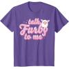 imageFurby Valentines Day Talk Furby To Me Cute Hearts Logo TShirtPurple Heather
