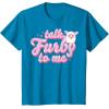 imageFurby Valentines Day Talk Furby To Me Cute Hearts Logo TShirtSapphire Blue