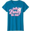imageFurby Valentines Day Talk Furby To Me Cute Hearts Logo TShirtSapphire Blue