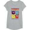imageFurby Vintage Classic World Tour Rainbow Neon Rock Poster TShirtHeather Grey