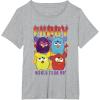 imageFurby Vintage Classic World Tour Rainbow Neon Rock Poster TShirtHeather Grey