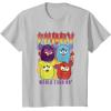 imageFurby Vintage Classic World Tour Rainbow Neon Rock Poster TShirtSilver Grey