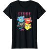 imageFurby Vintage Neon Gradient Since 1998 Heart Portraits TShirtBlack