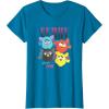 imageFurby Vintage Neon Gradient Since 1998 Heart Portraits TShirtSapphire Blue