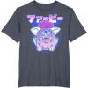 imageGagaciso Furby Retro Pink Circle Kanji Portrait TShirtHeather Blue