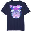 imageGagaciso Furby Retro Pink Circle Kanji Portrait TShirtNavy Blue
