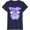 imageGagaciso Furby Retro Pink Circle Kanji Portrait TShirtNavy Blue
