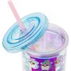 imageSilver Buffalo Furby Pastel Iridescent Plastic Tall Cold Cup with Lid and Straw 20 Ounces