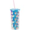 imageSilver Buffalo Furby Pastel Iridescent Plastic Tall Cold Cup with Lid and Straw 20 Ounces