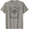 imageFurby Classic Toy Outline Vintage Smiling Portrait TShirtSlate Grey