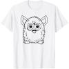 imageFurby Classic Toy Outline Vintage Smiling Portrait TShirtWhite