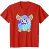 imageFurby Classic Toy Tie Dye Pattern Vintage Smiling Portrait TShirtRed