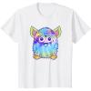 imageFurby Classic Toy Tie Dye Pattern Vintage Smiling Portrait TShirtWhite