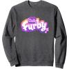 imageFurby Club Furby Colorful Gradient Musical Notes Furry Logo SweatshirtDark Heather Grey