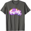 imageFurby Club Furby Colorful Gradient Musical Notes Furry Logo TShirtAsphalt Grey