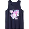 imageFurby Cute Retro Computer Friend Save Me Big Chest Poster Tank TopNavy Blue