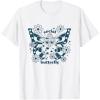 imageFurby Cute Social Butterfly Floral Big Chest Logo TShirtWhite