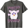 imageFurby Feed Me And Tell Me Im Pretty Cute Logo Portrait TShirtAsphalt Grey