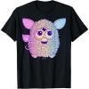 imageFurby Retro Neon Gradient Big Cute Portrait TShirtBlack