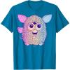 imageFurby Retro Neon Gradient Big Cute Portrait TShirtSapphire Blue