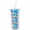 imageSilver Buffalo Furby Pastel Iridescent Plastic Tall Cold Cup with Lid and Straw 20 Ounces