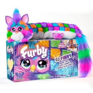 imageFURBY DJ Interactive Toy Neon Star Snuggly Electronic Plush Music Lights Motion ampamp Games Speaks English ampamp Furbish 32 in Long 6 Years Amazon ExclusiveDJ Furby