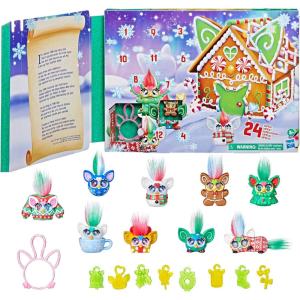 imageFURBY Minis Advent Calendar for Kids 6 Years and Up 24 Days of Surprise Holiday Toys with 1Inch Figures Stickers ampamp Fun Accessories