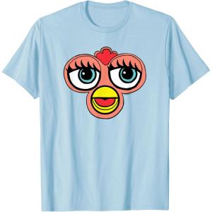 imageFurby Classic Toy Big Sassy Face Portrait TShirtBaby Blue