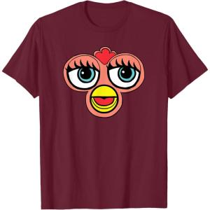imageFurby Classic Toy Big Sassy Face Portrait TShirtBurgundy