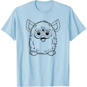 imageFurby Classic Toy Outline Vintage Smiling Portrait TShirtBaby Blue