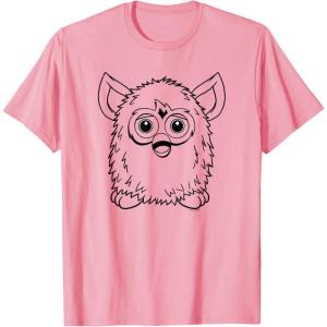 imageFurby Classic Toy Outline Vintage Smiling Portrait TShirtPink