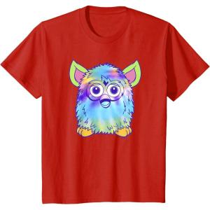 imageFurby Classic Toy Tie Dye Pattern Vintage Smiling Portrait TShirtRed