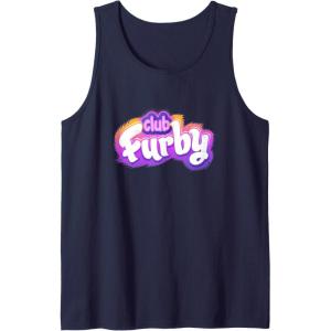 imageFurby Club Furby Colorful Gradient Furry Logo Tank TopNavy Blue
