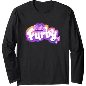imageFurby Club Furby Colorful Gradient Musical Notes Furry Logo Long Sleeve TShirtBlack