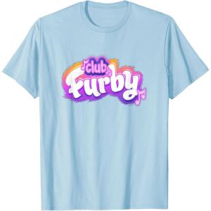 imageFurby Club Furby Colorful Gradient Musical Notes Furry Logo TShirtBaby Blue