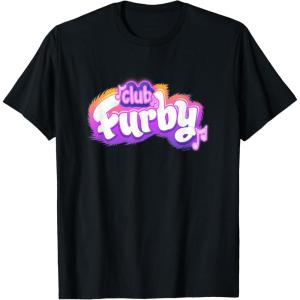 imageFurby Club Furby Colorful Gradient Musical Notes Furry Logo TShirtBlack