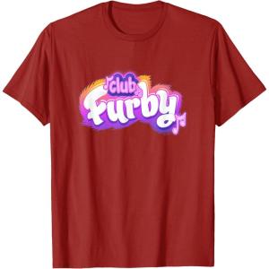 imageFurby Club Furby Colorful Gradient Musical Notes Furry Logo TShirtCranberry Red