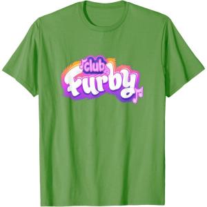 imageFurby Club Furby Colorful Gradient Musical Notes Furry Logo TShirtGrass Green